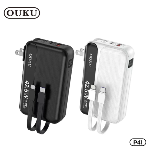 พาวเวอร์แยงค์ 20000 mah มีสายชาร์จในตัว OUKU P41