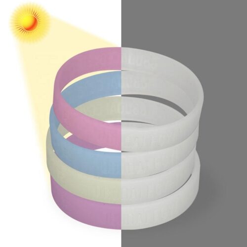 รับผลิต Wristband ริสแบนด์ เปลี่ยนสีเมื่อโดนแดด UV Wristband