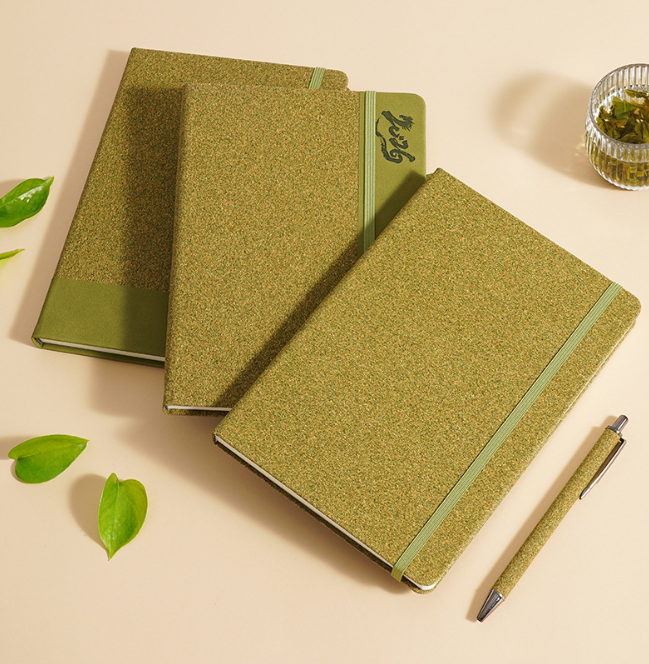รับผลิต สมุดโน๊ต ปกกากชาเขียว ขนาด A5 Green Tea Ground Notebook ขั้นต่ำ 100 เล่ม